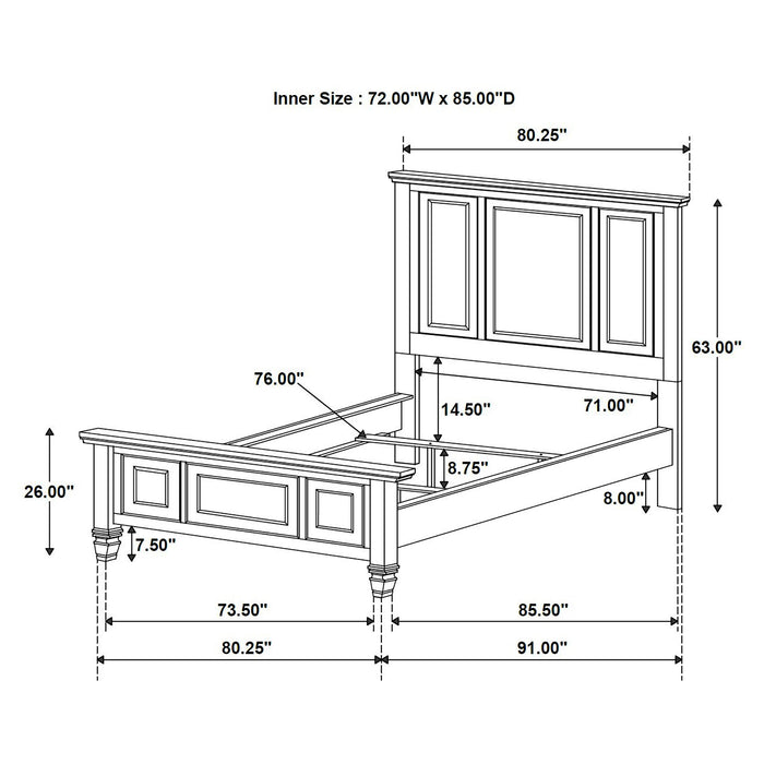 Sandy Beach 4 & 5 Piece Pc Bedroom Set Cal.King & E.King