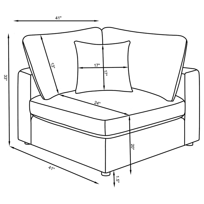 Serene 4 Pc Sectional Beige