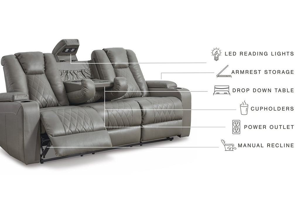 Mancin Reclining Sofa with Drop Down Table
