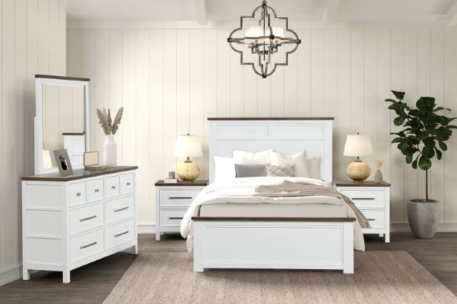 Pinetop Twin & Full Bed White & Blue