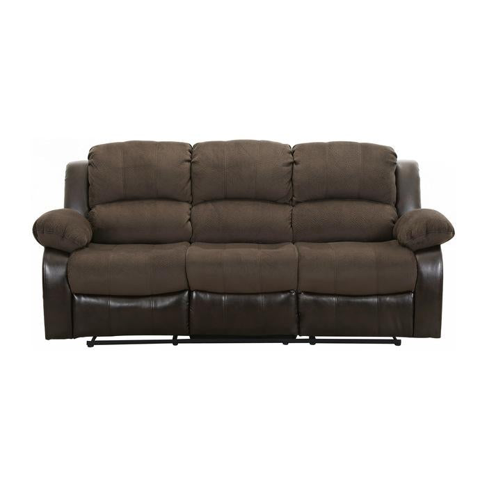 Granley Double Reclining Sofa in Chocolate 9700FCP-3