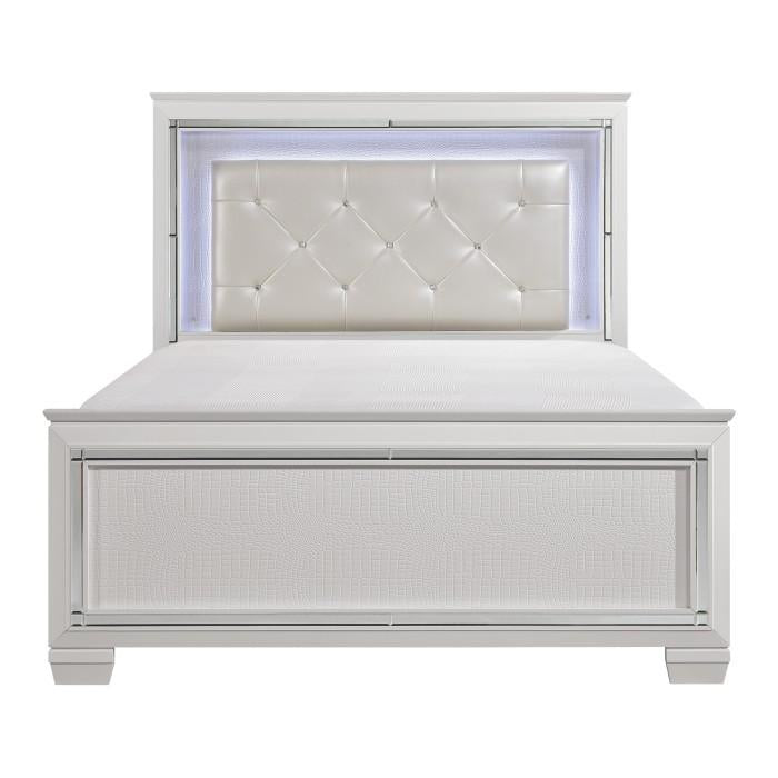 Allura King Panel Bed in White 1916KW-1EK*