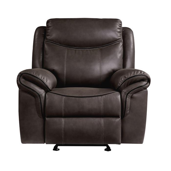 Aram Glider Reclining Chair in Brown 8206BRW-1