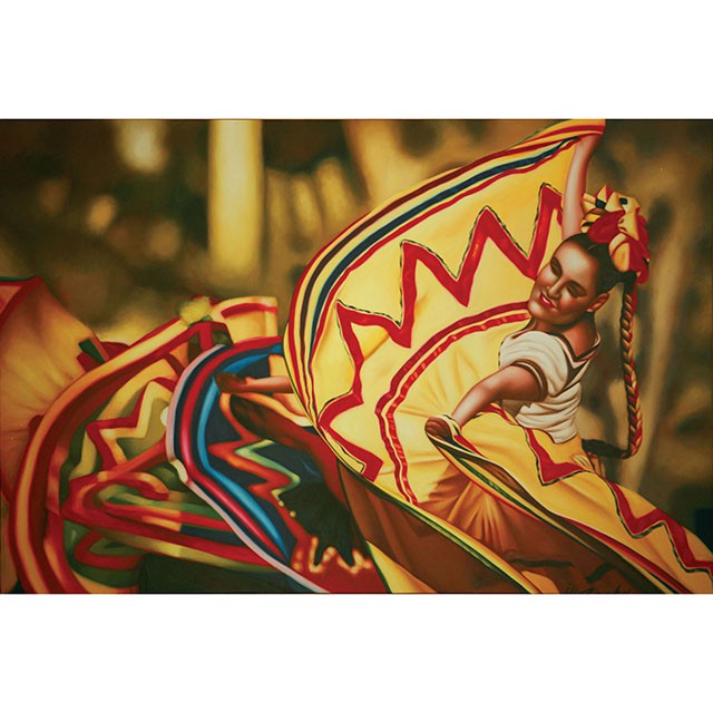 Danza Folklorica Printed Canvas Painting