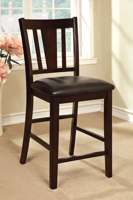 Bridgette - 5 Piece Square Counter Ht. Table Set - Espresso