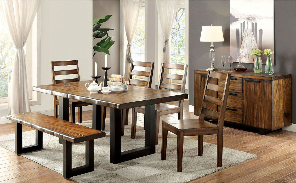 Maddison - Dining Table - Tobacco Oak / Black