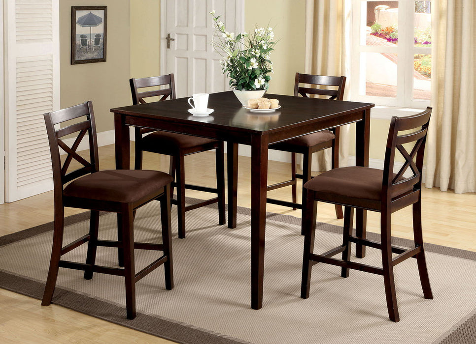 Weston - 5 Piece Counter Ht. Table Set - Espresso
