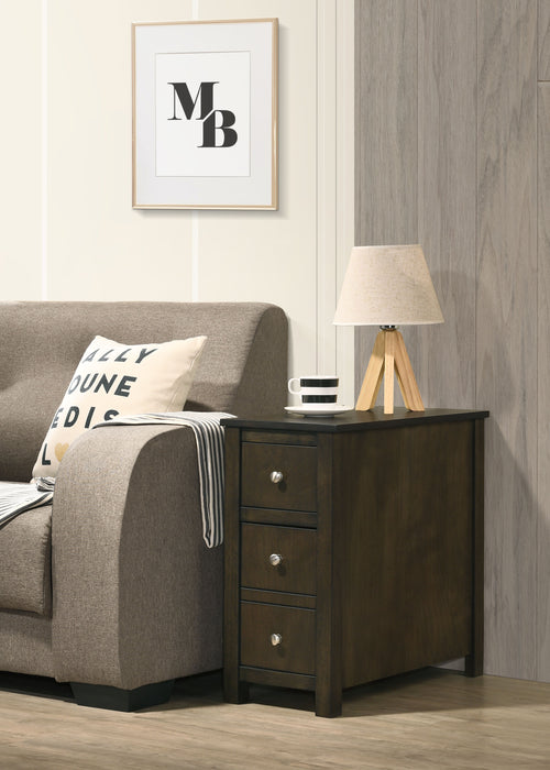 Issac - Chairside Table - Gray Walnut