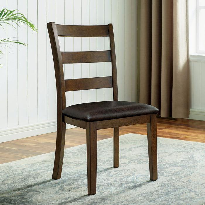 Gracefield - 3 Piece Dining Table Set - Walnut / Dark Brown