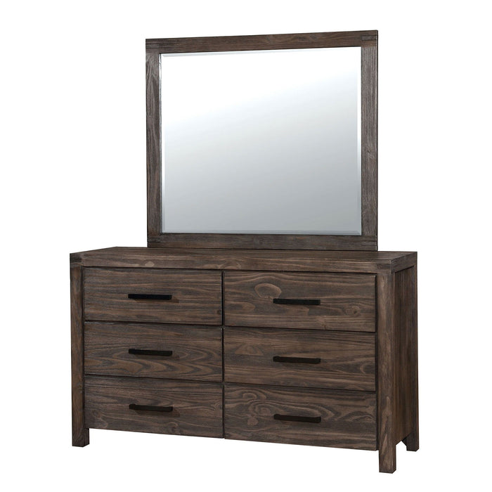 Rexburg - Mirror - Wire-Brushed Rustic Brown