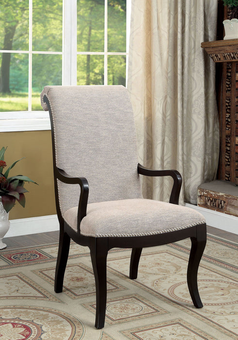 Ornette - Arm Chair (Set of 2) - Espresso / Beige