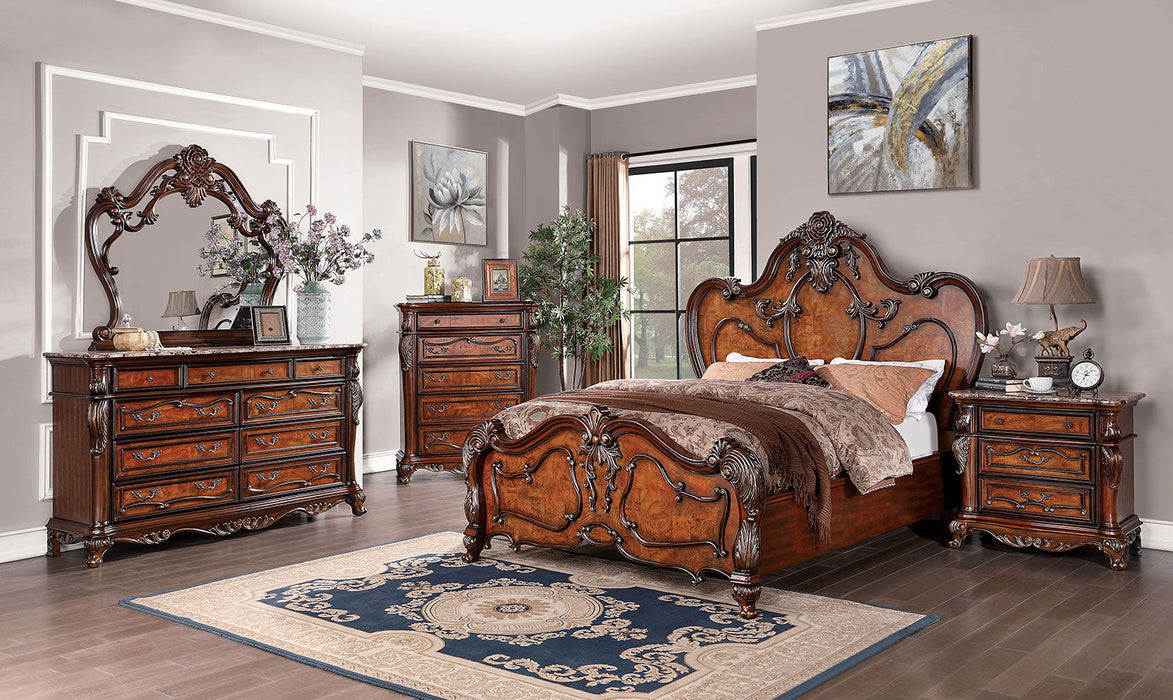 Rosewood - E.King Bed - Dark Oak