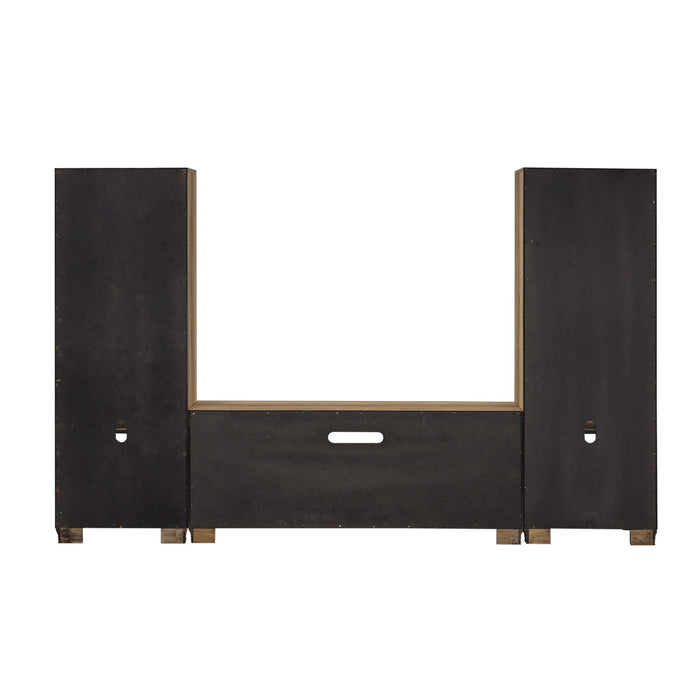 Sun Valley - Entertainment Center w Piers - Light Brown