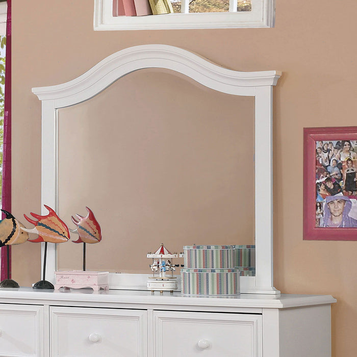 Olivia - Mirror - White - Wood