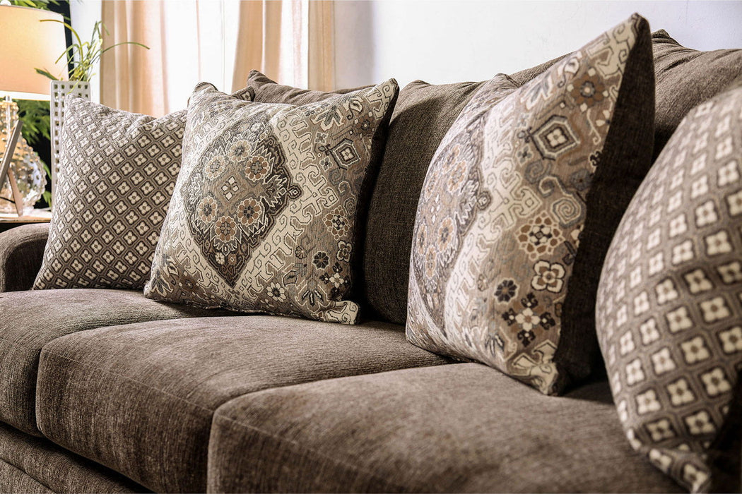 Pauline - Loveseat - Dark Brown